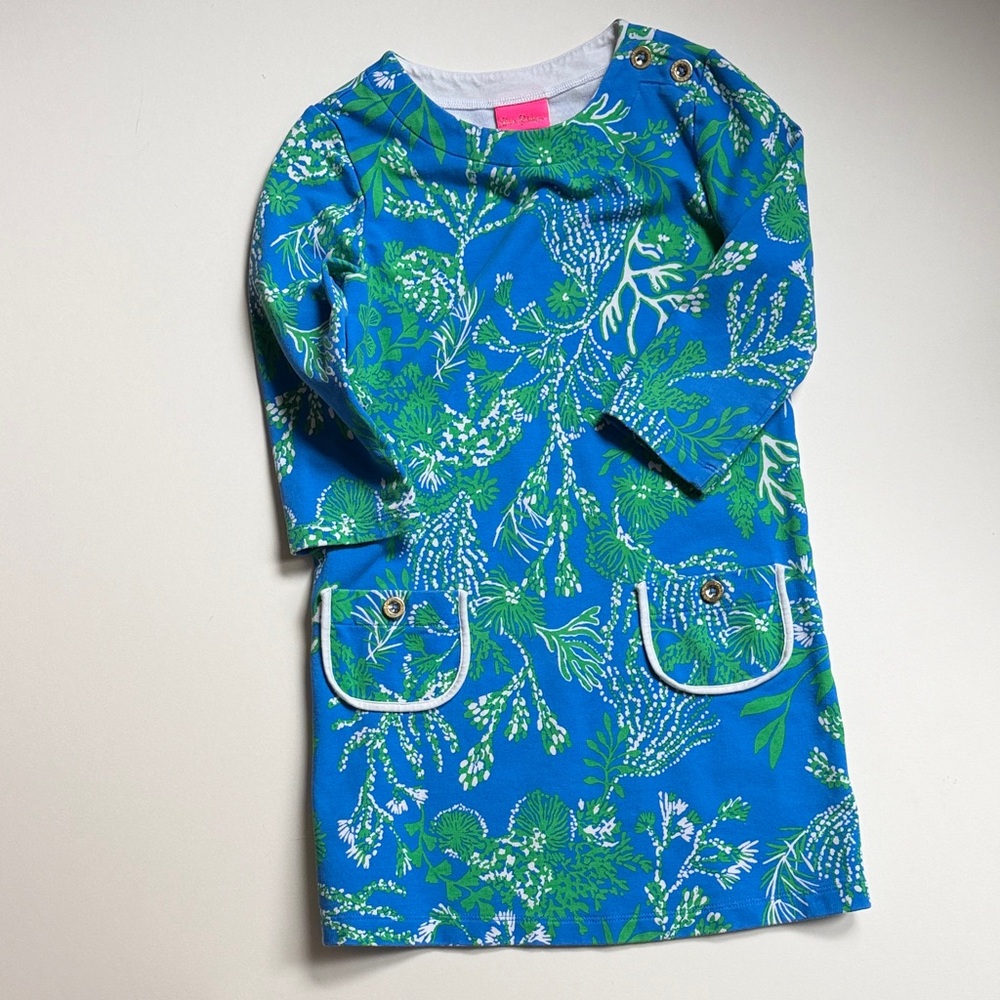 Lilly Pulitzer Blue and Green Kids Dress